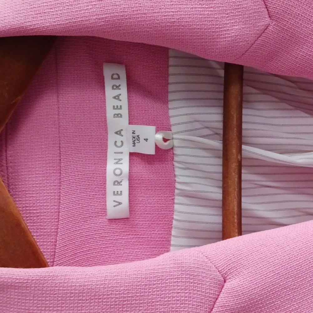 Veronica Beard Miller Dickey Blazer Pink | size 4 - Picture 4 of 11